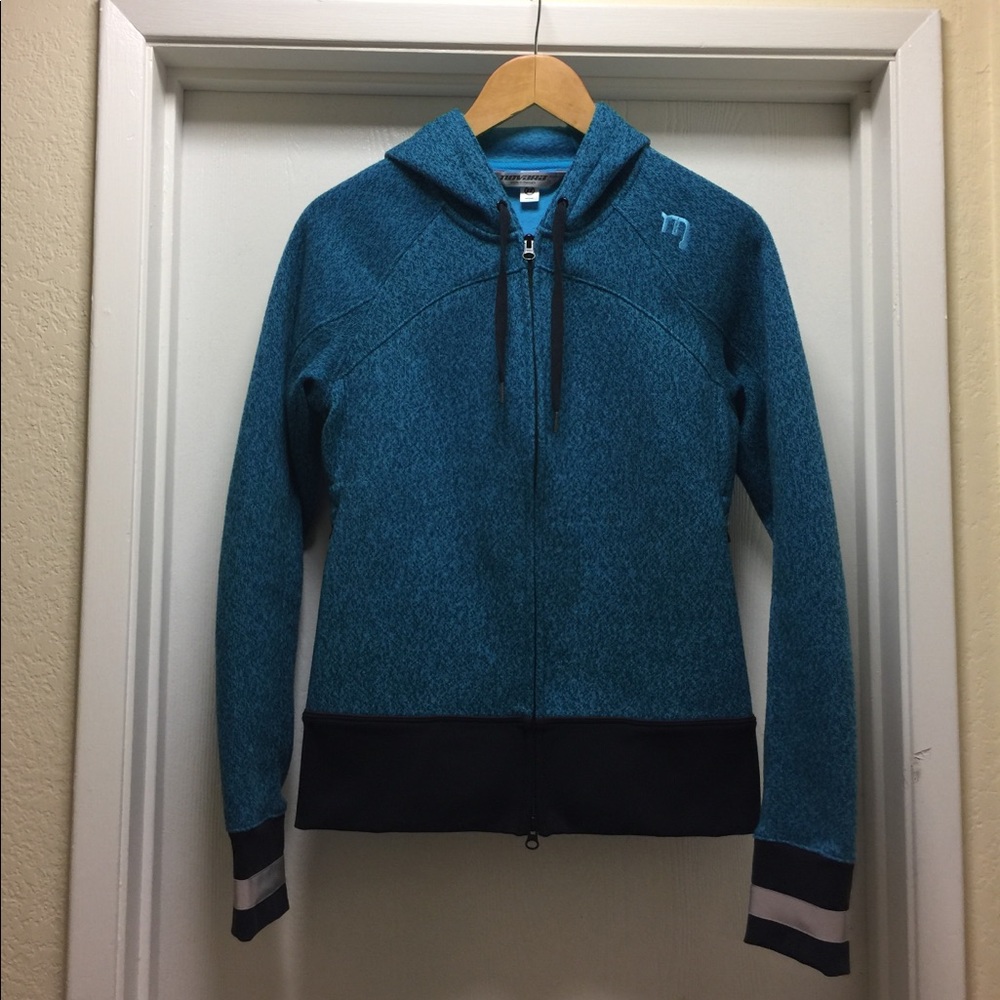 Novara Hoodie Blue Black Fleece Jacket